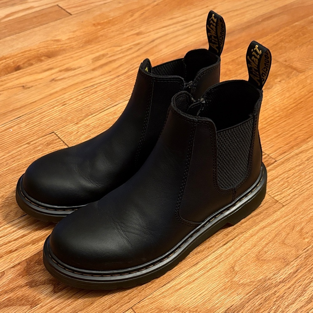 Dr. Martens Black Leather Ankle Boots (kids size)
